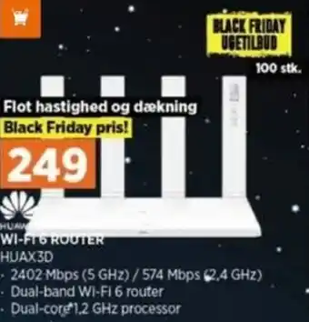 Power Wi-Fi 6 Router HUAX3D tilbud