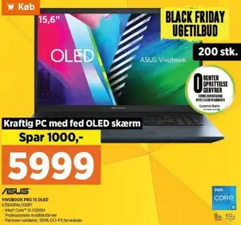 Power Asus ViviBook Pro 15 OLED K3500PAL1058T tilbud