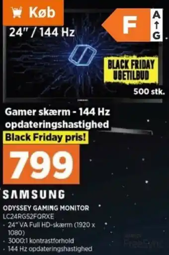 Power Odyssey Gaming Monitor LC24RG52FQRXE tilbud