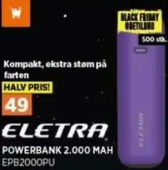 Power Powerbank 2.000 MAH tilbud