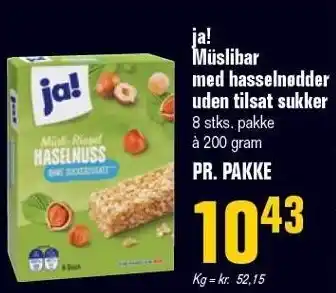 Poetzsch Padborg ja! Müslibar med hasselnødder uden tilsat sukker tilbud