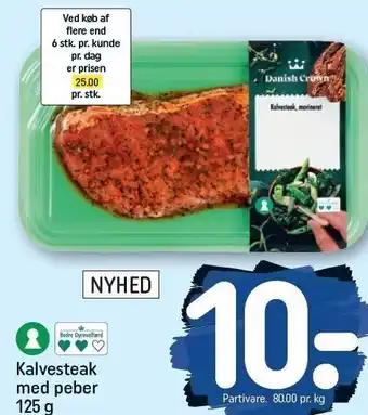 Rema 1000 Kalvesteak med peber tilbud