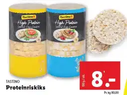 Lidl Tastino Proteinriskiks tilbud