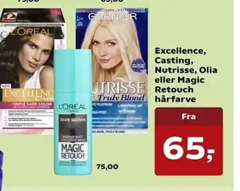Kvickly Excellence, Casting, Nutrisse, Olia eller Magic Retouch hårfarve tilbud