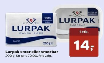 Lurpak smør eller smørbar