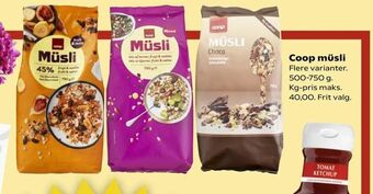 Kvickly Coop müsli tilbud
