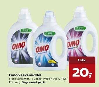 Kvickly Omo vaskemiddel tilbud