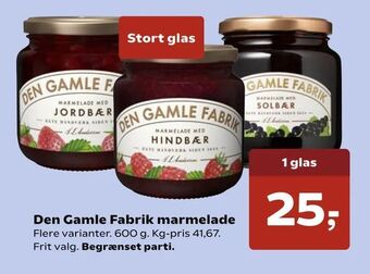 Kvickly Den Gamle Fabrik marmelade tilbud