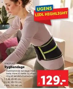 Lidl SENSIPLAST Rygbandage tilbud
