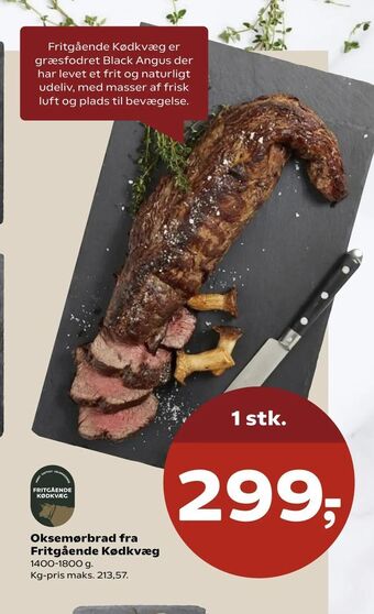Kvickly Oksemørbrad fra Fritgående Kødkvæg tilbud