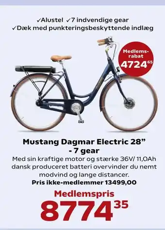 Kvickly Mustang Dagmar Electric 28" - 7 gear tilbud