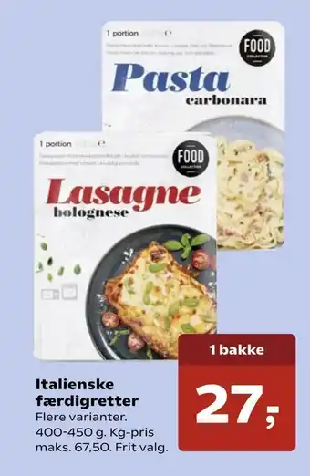 Kvickly Italienske færdigretter tilbud