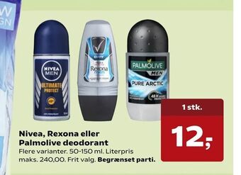 Nivea, Rexona eller Palmolive deodorant