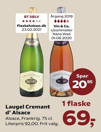 Kvickly Laugel Cremant d' Alsace tilbud