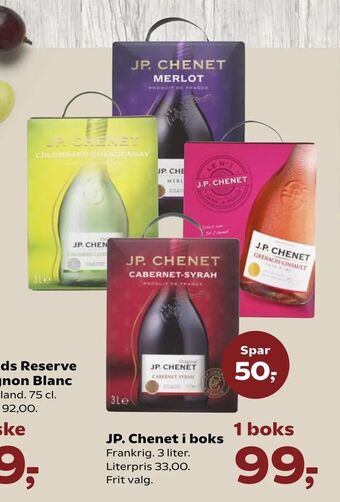 SuperBrugsen JP. Chenet i boks tilbud