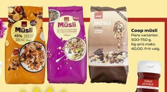 SuperBrugsen Coop müsli tilbud
