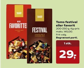 SuperBrugsen Toms festival eller favorit tilbud