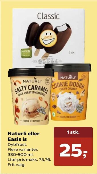 SuperBrugsen Naturli eller Easis is tilbud