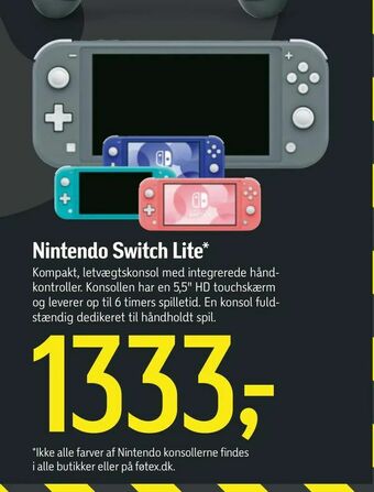 Føtex Nintendo Switch Lite tilbud