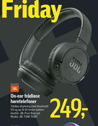 Føtex On-ear trådløse høretelefoner tilbud