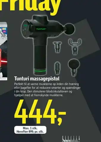 Føtex Tunturi massagepistol tilbud