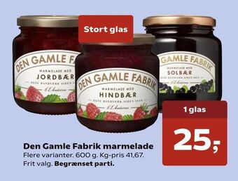 SuperBrugsen Den Gamle Fabrik marmelade tilbud