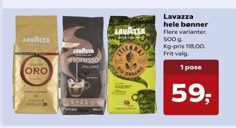 SuperBrugsen Lavazza hele bønner tilbud
