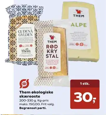 SuperBrugsen Them økologiske skæreoste tilbud