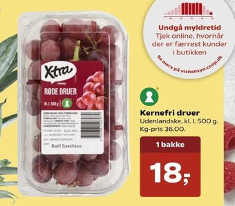 SuperBrugsen Kernefri druer tilbud
