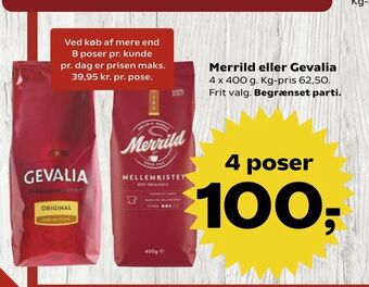 SuperBrugsen Merrild eller Gevalia tilbud