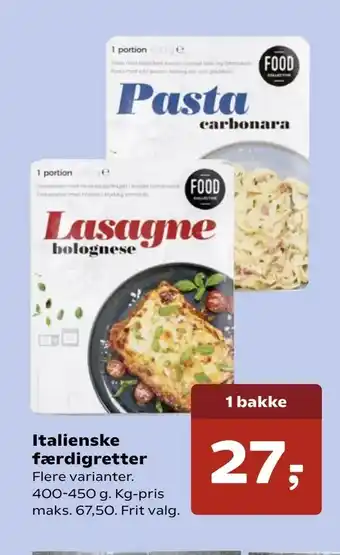 Italienske færdigretter