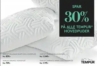 SengeSpecialisten Tempur® hovedpuder tilbud