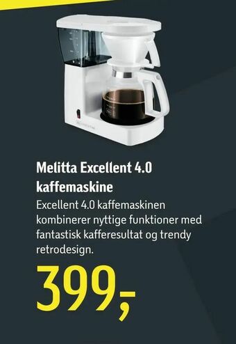 Føtex Melitta Excellent 4,0 kaffemaskine tilbud