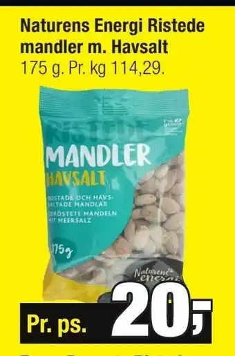 Calle Naturens Energi Ristede mandler m. Havsalt tilbud
