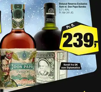 Calle Botucal Reserva Exclusiva Rum el. Don Papa Baroko tilbud
