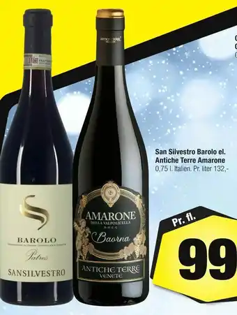 San Silvestro Barolo el. Antiche Terre Amarone