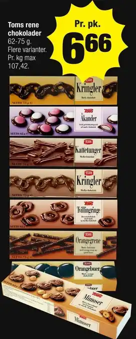 Calle Toms rene chokolader tilbud