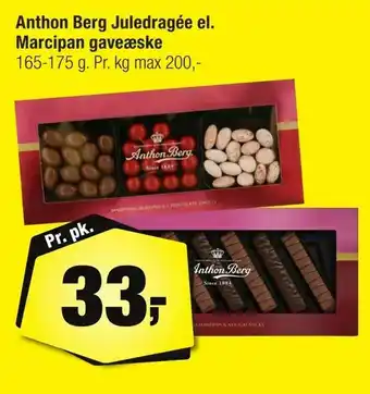 Calle Anthon Berg Juledragée el. Marcipan gaveæske tilbud