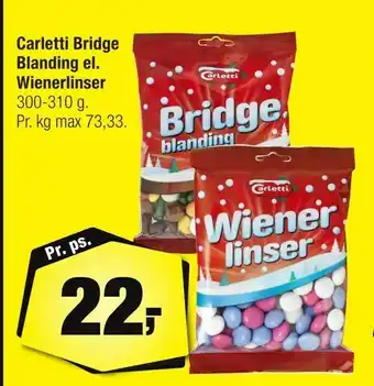 Calle Carletti Bridge Blanding el. Wienerlinser tilbud