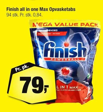 Calle Finish all in one Max Opvasketabs tilbud