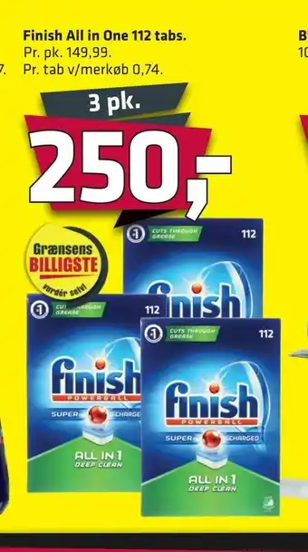 Fleggaard Finish All in One 112 tabs tilbud