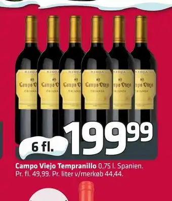 Fleggaard 6 fl. Campo Viejo Tempranillo tilbud