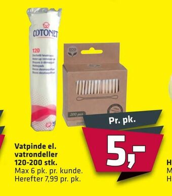 Fleggaard Vatpinde el. vatrondeller 120-200 stk tilbud