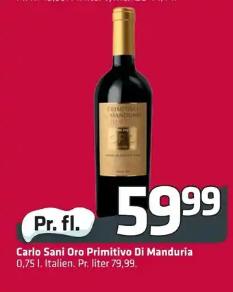 Fleggaard Carlo Sani Oro Primitivo Di Manduria tilbud