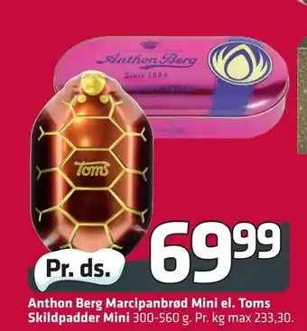 Fleggaard Anthon Berg Marcipanbrød Mini el. Toms Skildpadder Mini tilbud