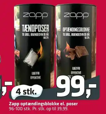 Fleggaard Zapp optændingsblokke el. poser tilbud