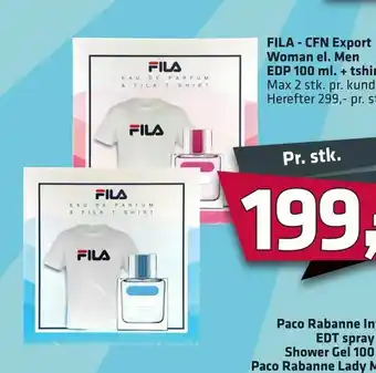 Fleggaard FILA - CFN Export Woman el. Men EDP 100 ml. + tshirt tilbud