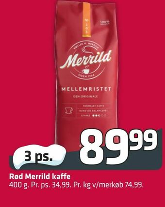 Fleggaard Rød Merrild kaffe tilbud