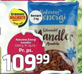 Fleggaard Naturens Energi mandler tilbud
