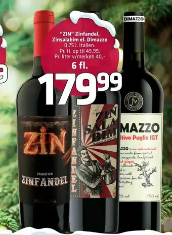 Fleggaard 'ZIN" Zinfandel, Zinsalabim el. Dimazzo tilbud